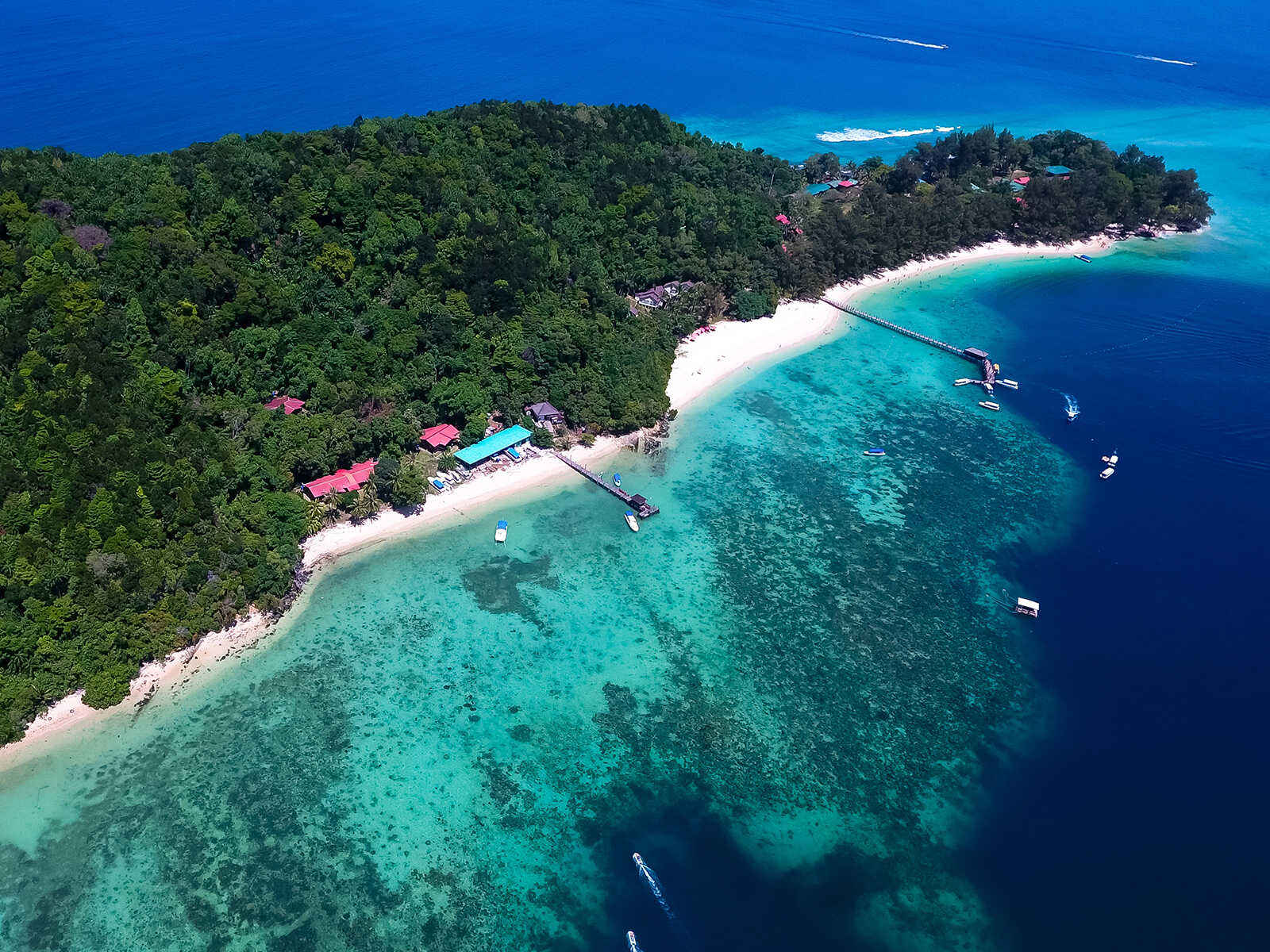 코타키나발루 해변 방랑자 보르네오 제셀톤 지점 선착장 주변 명소 사진